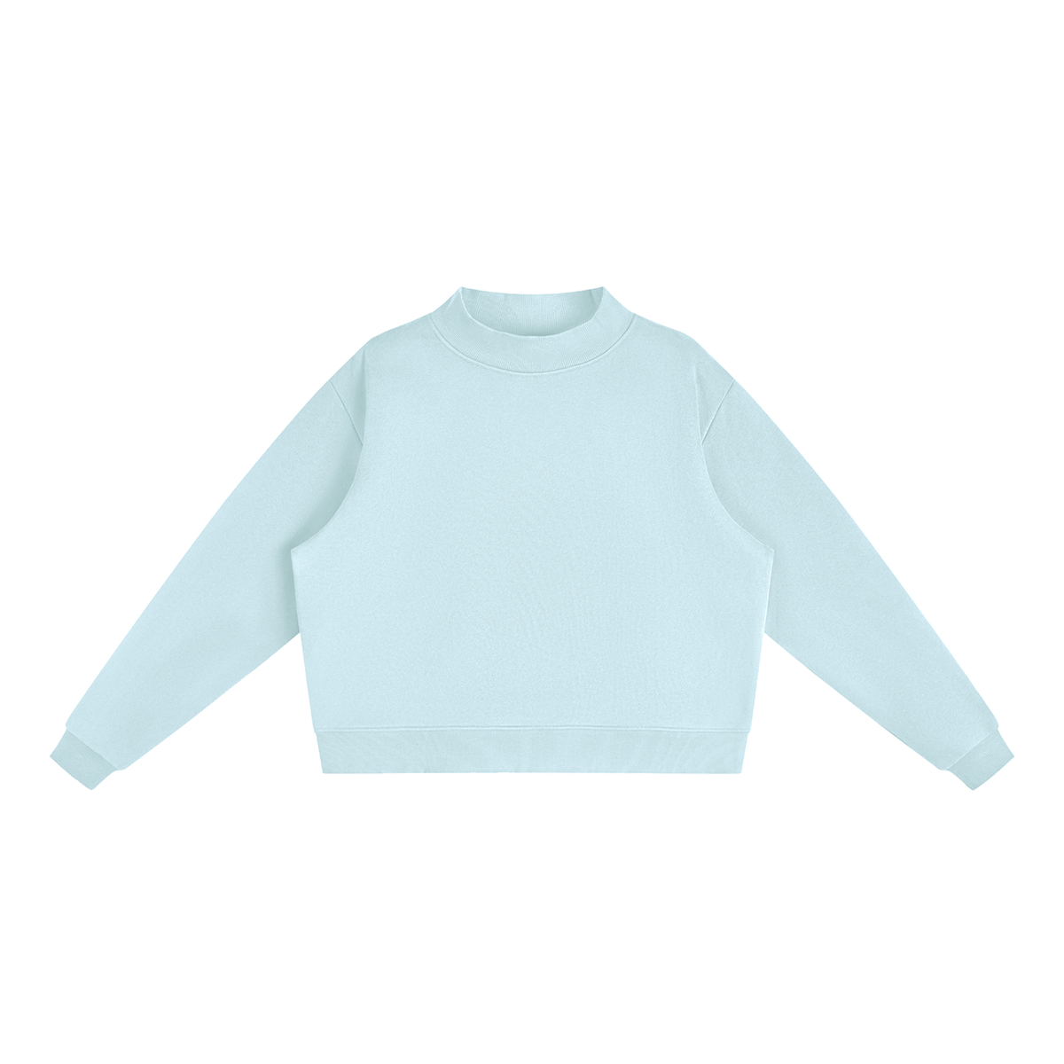 Essential Fleece Mock-Neck Crew Sweatshirt
