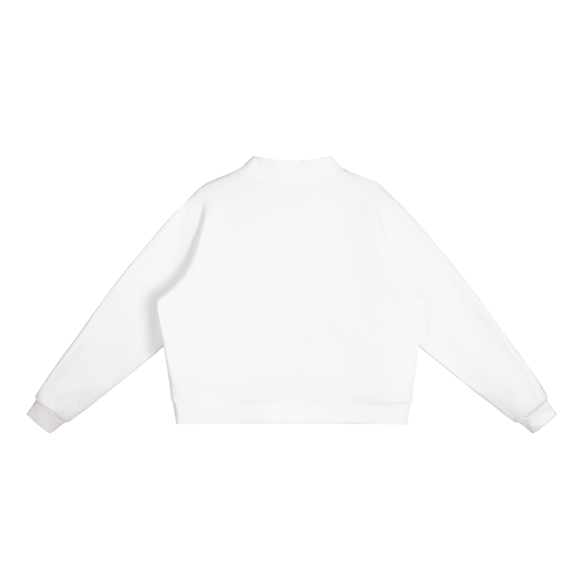 Candy Cane Christmas Fleece Mock-Neck Crew Sweatshirt