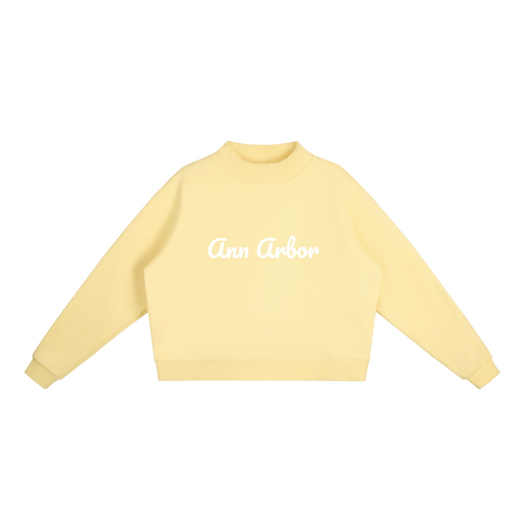 Ann Arbor Fleece Mock-Neck Crew Sweatshirt