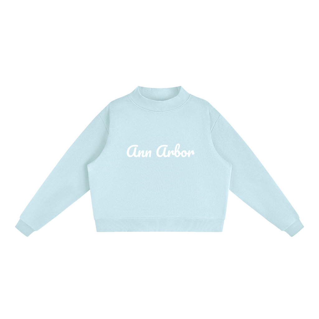 Ann Arbor Fleece Mock-Neck Crew Sweatshirt
