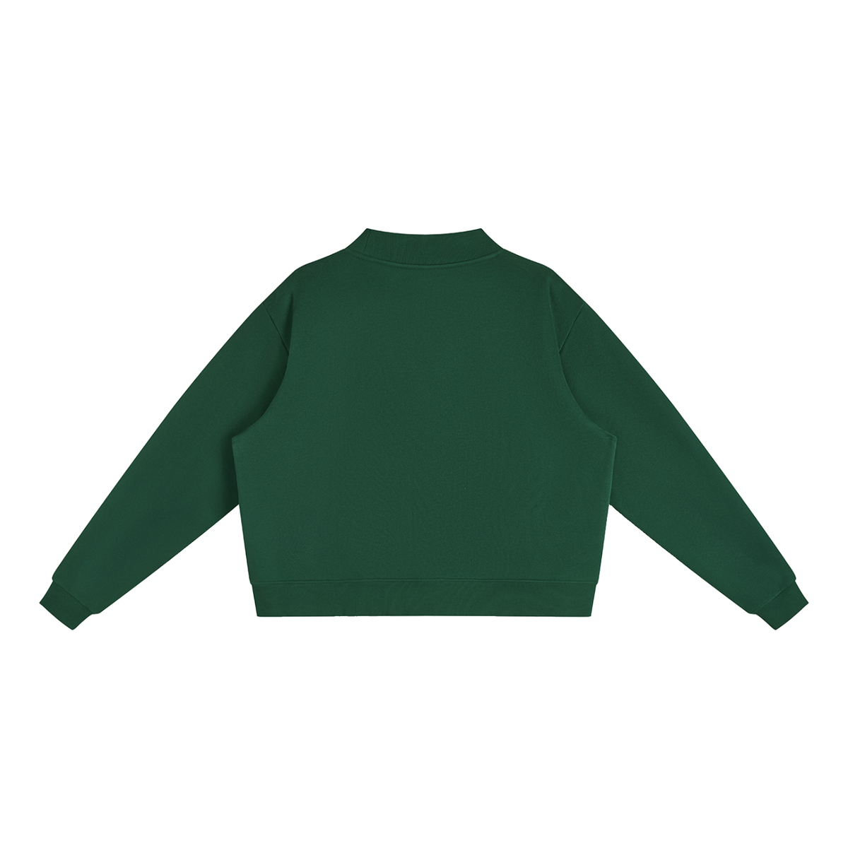 Candy Cane Christmas Fleece Mock-Neck Crew Sweatshirt