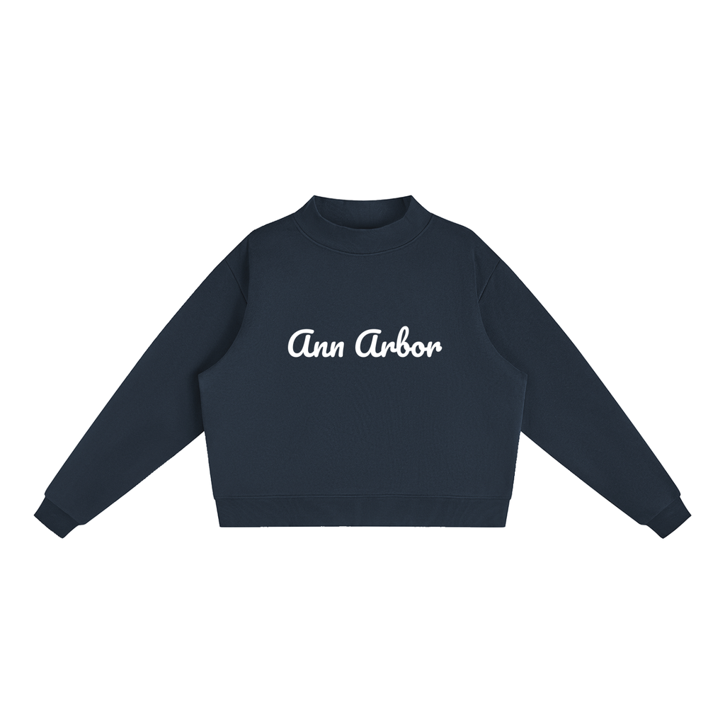 Ann Arbor Fleece Mock-Neck Crew Sweatshirt