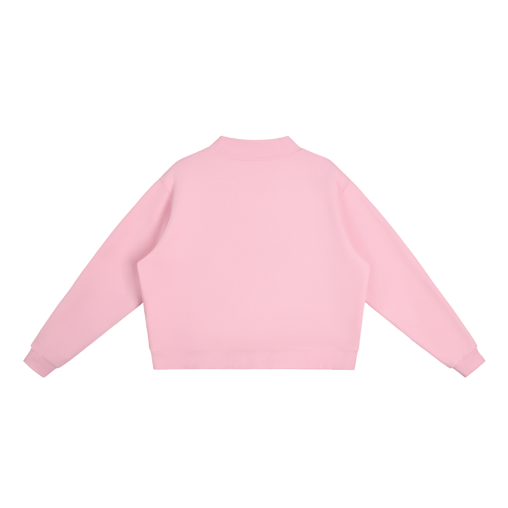 New York Essential Fleece Mock-Neck Crew Sweatshirt