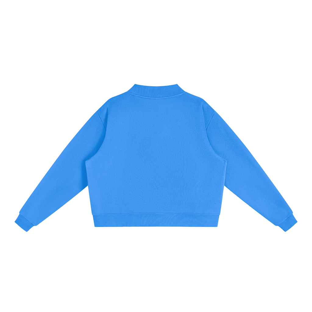 New York Essential Fleece Mock-Neck Crew Sweatshirt