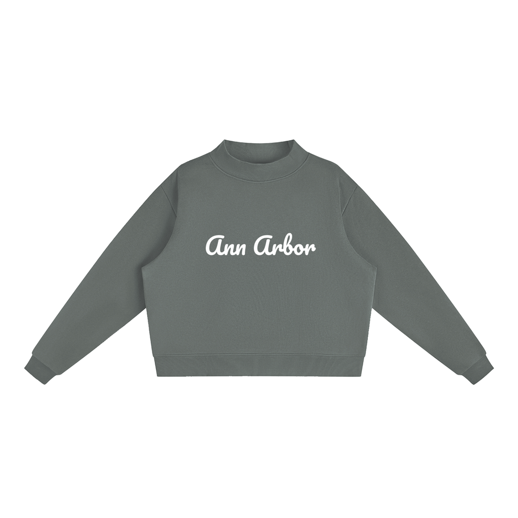Ann Arbor Fleece Mock-Neck Crew Sweatshirt