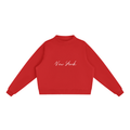 New York Essential Fleece Mock-Neck Crew Sweatshirt