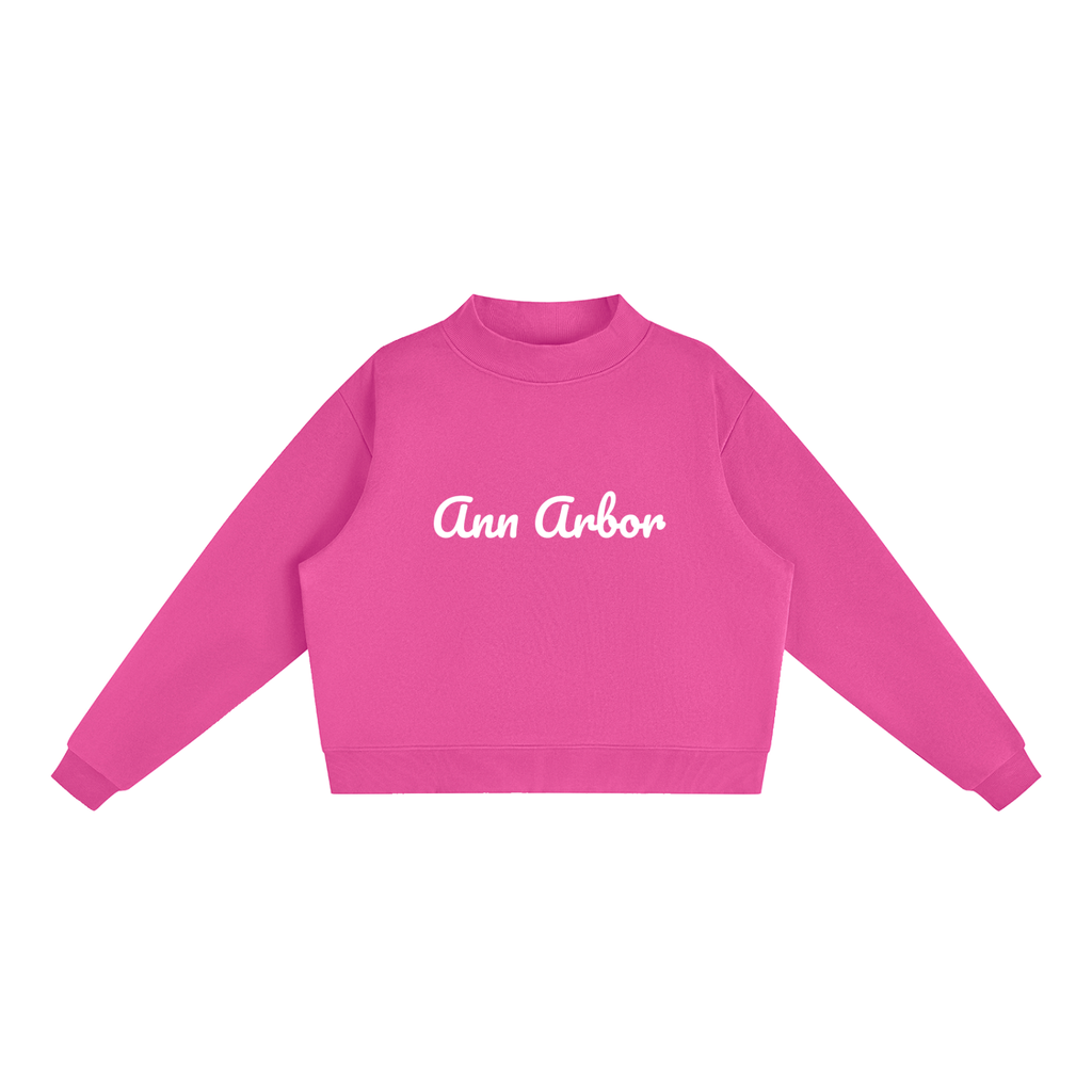 Ann Arbor Fleece Mock-Neck Crew Sweatshirt
