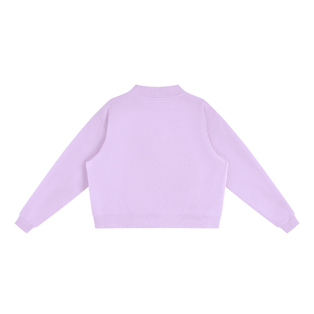 Essential Fleece Mock-Neck Crew Sweatshirt