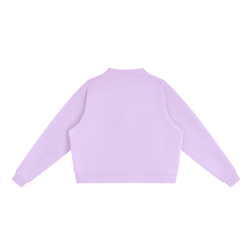 Essential Fleece Mock-Neck Crew Sweatshirt