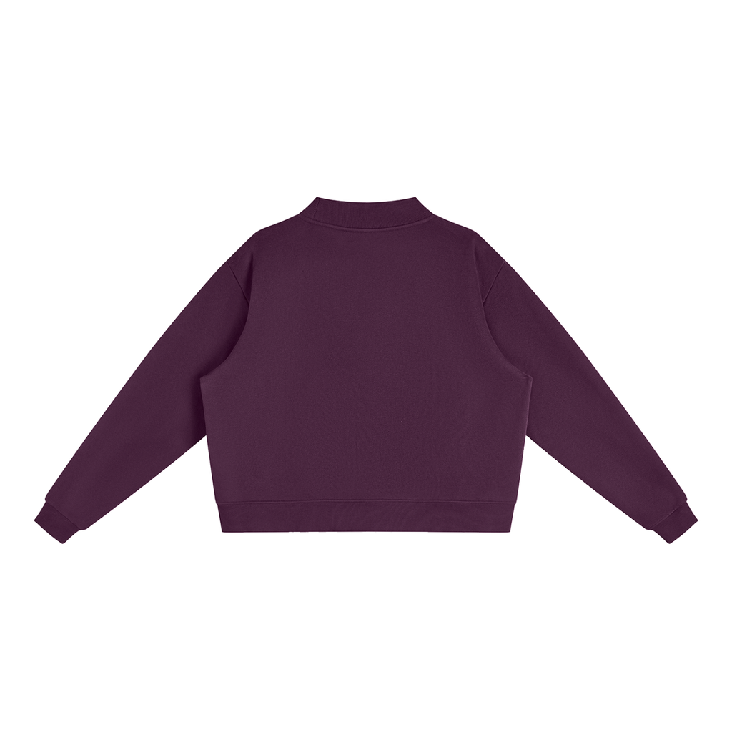 New York Essential Fleece Mock-Neck Crew Sweatshirt