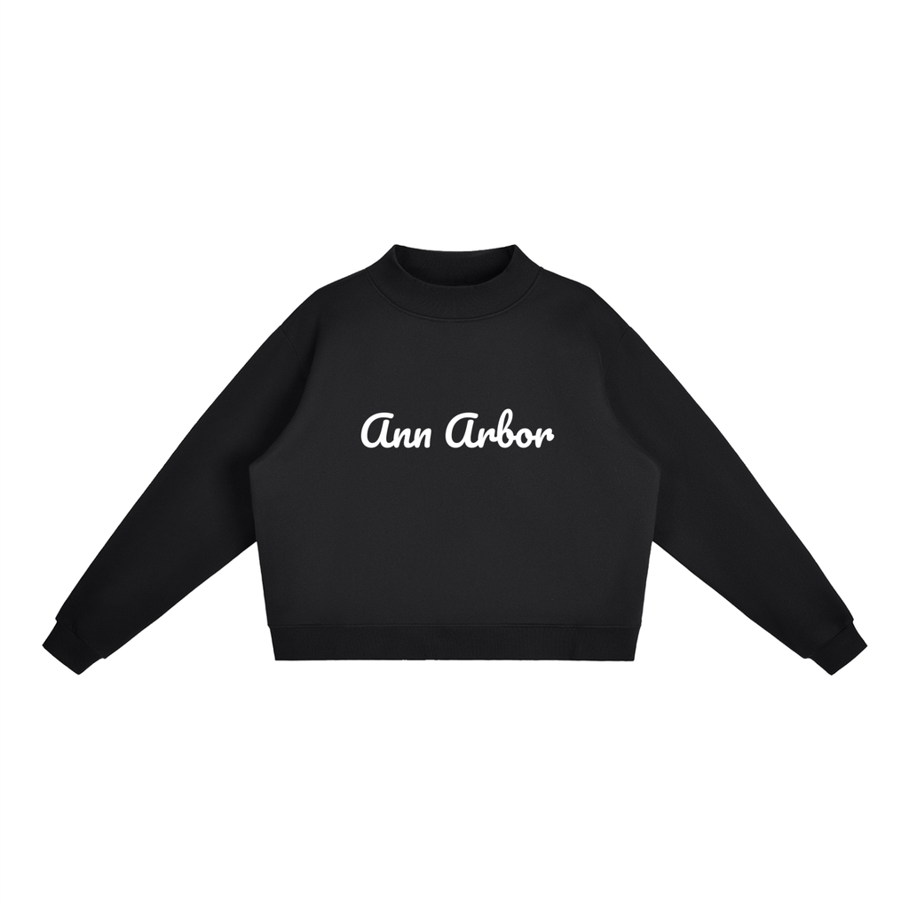 Ann Arbor Fleece Mock-Neck Crew Sweatshirt